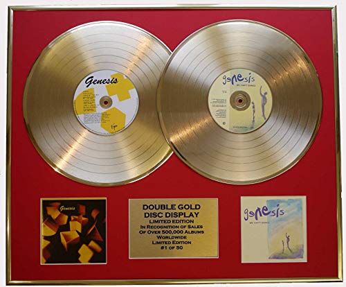 EC Genesis/Zweifache Goldene Schallplatte Display/Limitierte Edition/COA/Genesis & WE Can't Dance von EC