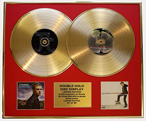 EC Justin Timberlake/Zweifache Goldene Schallplatte Display/Limitierte Edition/COA/Justified & Future Sex/Love Sounds von EC