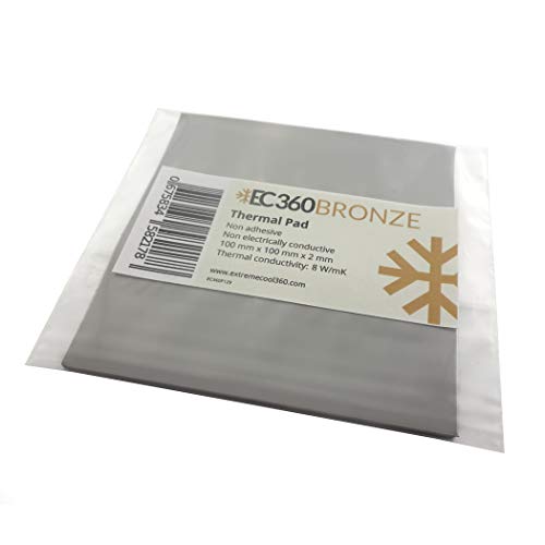 EC360® Bronze 8W/mK Wärmeleitpad (100 x 100 x 2,0 mm) von EC360