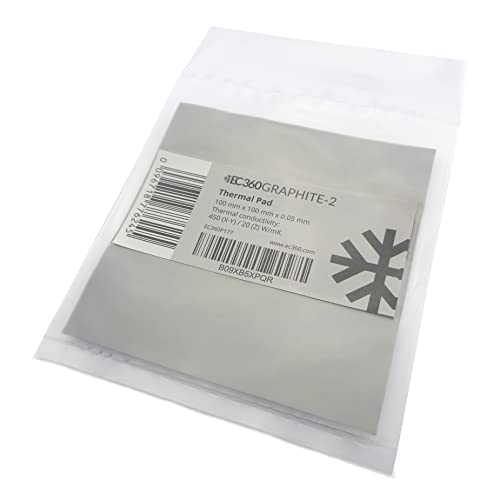 EC360® Graphite-2 20W/mK Wärmeleitpad Wärmeleitfolie (100 x 100 x 0,05 mm Graphite-2) von EC360