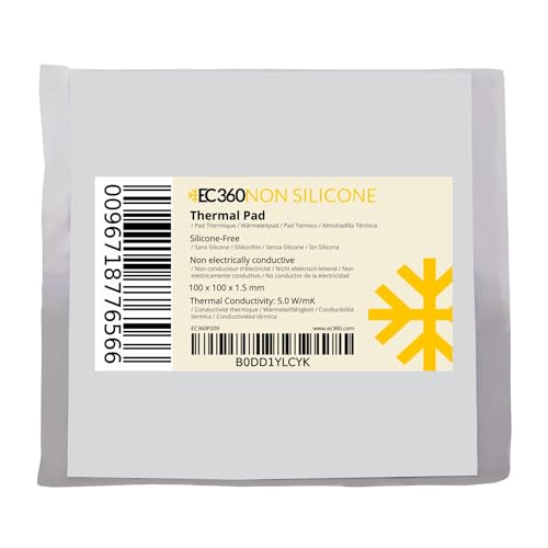EC360® Non Silicone 5 W/mK Wärmeleitpad (100 x 100 x 1.5 mm) von EC360