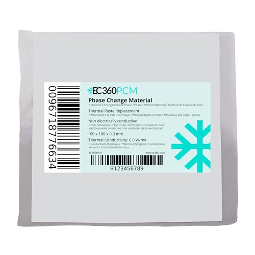 EC360® PCM Phasen-Wechsel-Material/Wärmeleitpastenersatz 6 W/mK (100 x 100 x 0.3 mm) von EC360
