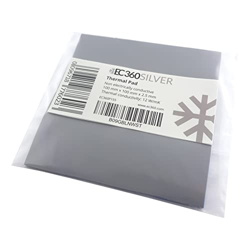 EC360® Silver 12W/mK Wärmeleitpad (100 x 100 x 2,5 mm) von EC360