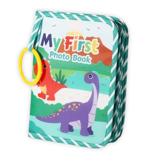ECBLI My First Baby Photo Book with Safe Mirror, Cute Book Gift for Newborns Family Photos, My First Family Album for Baby Shower Kids Toddlers Family Pictures, Toddler Photo Album(Dinosaur) von ECBLI