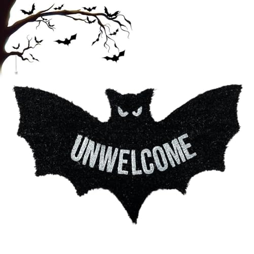 ECBLI Unwillkommene Fledermaus-Fußmatte, Halloween-Fußmatte Gothic(#1) von ECBLI