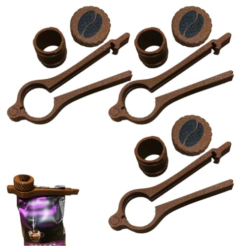 Kaffeebohnenbeutel-Clip, Robuste Chip-Clips Aus Kunststoff Für Snackbeutel, Lebensmittel-Verschlussbeutelklemmen, Wiederverwendbare Küchenbeutelverschlüsse Zur Aufbewahrung Und Organisation(3PCS) von ECBLI