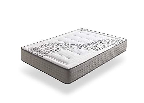 ECCOX - Viskoelastische Matratze Brooklyn Paradise - Höhe 24 cm - HR-Kern mit hoher Dichte - Visco + Supersoft-Polsterung - Mittlere bis hohe Festigkeit - Maximale Anpassungsfähigkeit (67,5x200 cm) von ECCOX