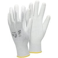 Ecd Germany - 12 Paar Arbeitshandschuhe mit PU-Beschichtung, Größe 8-M, Weiß, atmungsaktiv, rutschfest, robust, Mechanikerhandschuhe von ECD GERMANY