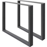 Ecd Germany - 2x Tischbeine aus Vierkantprofilen, 60 x 72 cm, Anthrazit, pulverbeschichtete Stahl, Industriedesign, Metall Tischkufen Ecd Germany - 2x Tischbeine aus Vierkantprofilen, 60 x 72 cm, Anthrazit, pulverbeschichtete Stahl, Industriedesign, Metall Tischkufen von ECD GERMANY