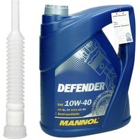 5L mannol Defender 10W-40 Motoröl + Auslaufschlauch von ECD GERMANY