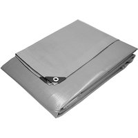 Ecd Germany - Abdeckplane Gewebeplane mit Ösen 8x12m 96m² 180g/m² Grau aus Polyethylen Schimmelresistent Wasserdicht Reißfest Schutzplane Bootsplane von ECD GERMANY