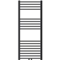 Ecd Germany - Badheizkörper 500 x 1200 mm Anthrazit gerade mit Mittelanschluss - Design Heizkörper Handtuchwärmer Handtuchtrockner Handtuchheizkörper von ECD GERMANY