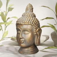 Ecd Germany - Buddha Figur, 74,5 cm, Bronze, aus Polyresin, für Yoga, Feng Shui oder Meditationsraum, Innen/Außen, Garten Dekoration Skulptur von ECD GERMANY