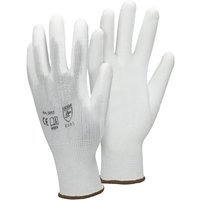ECD Germany 1 Paar Arbeitshandschuhe mit PU-Beschichtung, Größe 9-L, Weiß, atmungsaktiv, rutschfest, robust, Mechanikerhandschuhe Montagehandschuhe von ECD GERMANY