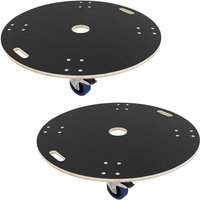ECD Germany 2er Set Transportroller rund Ø 87x14,5 cm, Rollbrett mit Siebdruckplatte und 2 gebremsten Rollen, Möbelroller 800kg Tragkraft, Rollwagen ECD Germany 2er Set Transportroller rund Ø 87x14,5 cm, Rollbrett mit Siebdruckplatte und 2 gebremsten Rollen, Möbelroller 800kg Tragkraft, Rollwagen von ECD GERMANY