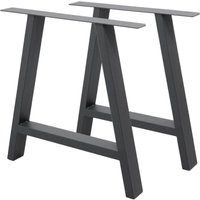 Ecd Germany - 2x Tischbeine A-Form A-Design, 70 x 72 cm, Anthrazit, aus pulverbeschichtetem Stahl, Industriedesign, Metall Tischkufen Ecd Germany - 2x Tischbeine A-Form A-Design, 70 x 72 cm, Anthrazit, aus pulverbeschichtetem Stahl, Industriedesign, Metall Tischkufen von ECD GERMANY