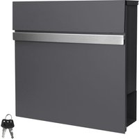 ECD Germany Briefkasten mit Zeitungsfach 37x11x36,5 cm aus Stahl pulverbeschichtet Anthrazit-Grau inkl. 2 Schlüssel, Montagematerial - Moderner ECD Germany Briefkasten mit Zeitungsfach 37x11x36,5 cm aus Stahl pulverbeschichtet Anthrazit-Grau inkl. 2 Schlüssel, Montagematerial - Moderner von ECD GERMANY