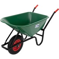Schubkarre, 100 Liter PP-Mulde Grün, 150kg Tragkraft, Luftreifen mit Metallfelge, Gartenschubkarre Schiebkarre Garten Karre Bauschubkarre Schubkarre, 100 Liter PP-Mulde Grün, 150kg Tragkraft, Luftreifen mit Metallfelge, Gartenschubkarre Schiebkarre Garten Karre Bauschubkarre von ECD GERMANY