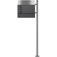 ECD Germany Standbriefkasten mit Zeitungsfach, Briefkasten mit Pfosten, Briefkastenständer Silber 120 cm ECD Germany Standbriefkasten mit Zeitungsfach, Briefkasten mit Pfosten, Briefkastenständer Silber 120 cm von ECD GERMANY