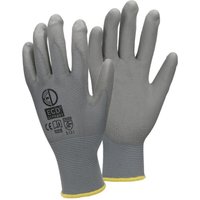 Ecd Germany - 12 Paar Arbeitshandschuhe mit PU-Beschichtung - Größe 8-M - Grau - Mechanikerhandschuhe Montagehandschuhe Schutzhandschuhe von ECD GERMANY