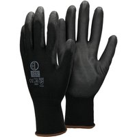 Ecd Germany - 24 Paar Arbeitshandschuhe mit PU-Beschichtung, Größe 9-L, Schwarz, atmungsaktiv, rutschfest, robust, Mechanikerhandschuhe von ECD GERMANY