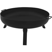 Ecd Germany - Feuerschale Ø60 x 27 cm mit 3 klappbaren Füßen, Dreibein Feuerstelle für den Garten, Stahl Feuerkorb rund mit 2 Griffen & 2 Ecd Germany - Feuerschale Ø60 x 27 cm mit 3 klappbaren Füßen, Dreibein Feuerstelle für den Garten, Stahl Feuerkorb rund mit 2 Griffen & 2 von ECD GERMANY