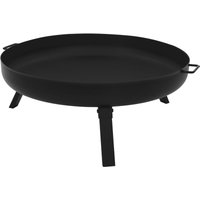 Ecd Germany - Feuerschale Ø70 x 27 cm mit 3 klappbaren Füßen, Dreibein Feuerstelle für den Garten, Stahl Feuerkorb rund mit 2 Griffen & 2 Ecd Germany - Feuerschale Ø70 x 27 cm mit 3 klappbaren Füßen, Dreibein Feuerstelle für den Garten, Stahl Feuerkorb rund mit 2 Griffen & 2 von ECD GERMANY