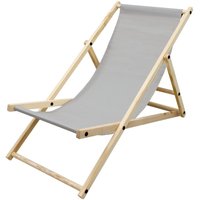 Ecd Germany - Liegestuhl klappbar aus Holz, 3 Liegepositionen, bis 120 kg, Hellgrau, Sonnenliege Gartenliege Relaxliege Strandliege Liege Strandstuhl Ecd Germany - Liegestuhl klappbar aus Holz, 3 Liegepositionen, bis 120 kg, Hellgrau, Sonnenliege Gartenliege Relaxliege Strandliege Liege Strandstuhl von ECD GERMANY