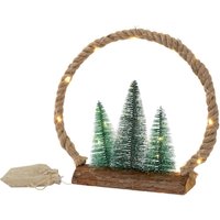 Ecd Germany - led Jute Kreis mit LED-Beleuchtung 34x30x7,5 cm, Deko Weihnachtskreis aus Seil mit 30 warmweißen LEDs, 3 Tannen, Jutesäckchen, Ecd Germany - led Jute Kreis mit LED-Beleuchtung 34x30x7,5 cm, Deko Weihnachtskreis aus Seil mit 30 warmweißen LEDs, 3 Tannen, Jutesäckchen, von ECD GERMANY