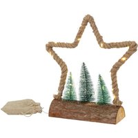 Ecd Germany - led Jute Stern mit LED-Beleuchtung 33x9,5x30 cm, Deko Weihnachtsstern aus Seil mit 30 warmweißen LEDs, 3 Tannen, Jutesäckchen, Ecd Germany - led Jute Stern mit LED-Beleuchtung 33x9,5x30 cm, Deko Weihnachtsstern aus Seil mit 30 warmweißen LEDs, 3 Tannen, Jutesäckchen, von ECD GERMANY
