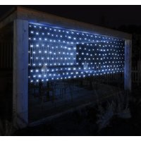 Led Lichternetz 2m mit 160 LEDs Kaltweiß, Weihnachten led Lichtervorhang Lichterkette Weihnachtsbeleuchtung Lichterkettenvorhang, für den Innen- und von ECD GERMANY