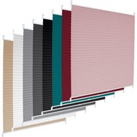 Ecd Germany - Plissee Klemmfix ohne Bohren, 50x100 cm, Schwarz, EasyFix, inkl. Befestigungsmaterial, Sonnen- & Sichtschutz, Jalousie Faltrollo von ECD GERMANY