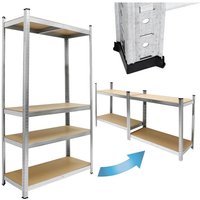 Werkstattregal mit MDF-Platten, 160x80x40 cm, aus Metall, bis 320kg - Ecd Germany von ECD GERMANY