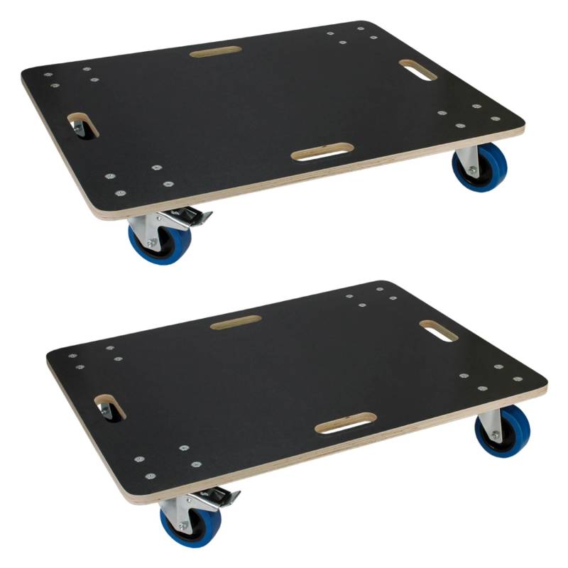 ECD Germany 2Er Set Transportroller mit 2 Feststellbremse 60x80 cm Rollbrett von ECD Germany