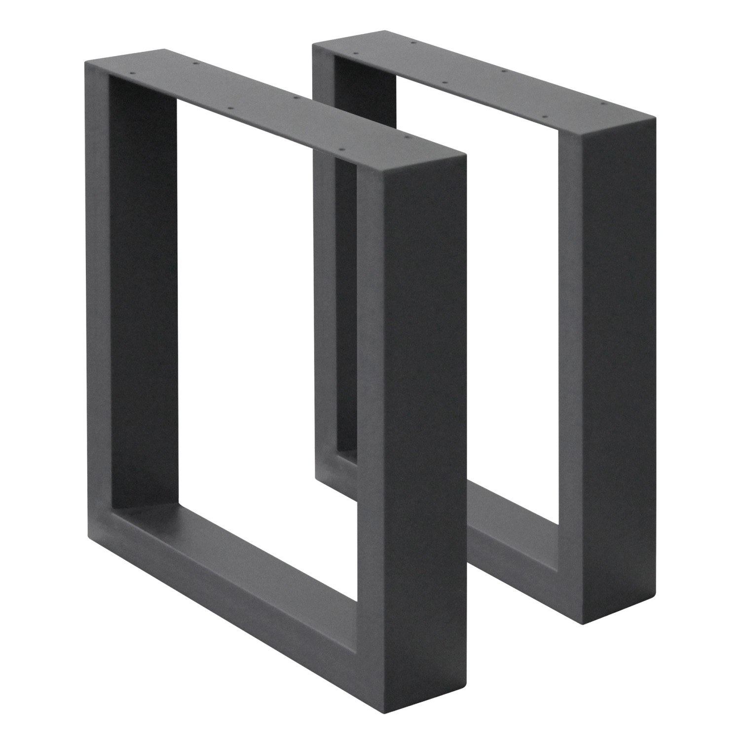 ECD Germany 2x Tischbeine 40x43 cm Anthrazit aus Pulverbeschichteter Stahl von ECD Germany