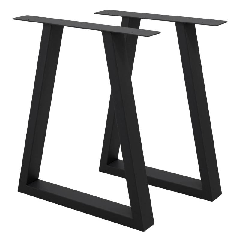 ECD Germany 2x Tischbeine Trapez Design 60 x 72 cm Schwarz Stahl Industriedesign ECD Germany 2x Tischbeine Trapez Design 60 x 72 cm Schwarz Stahl Industriedesign von ECD Germany