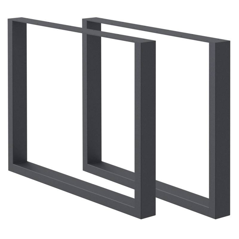 ECD Germany 2x Tischbeine aus Vierkantprofilen 80 x 72 cm Anthrazit aus Stahl ECD Germany 2x Tischbeine aus Vierkantprofilen 80 x 72 cm Anthrazit aus Stahl von ECD Germany
