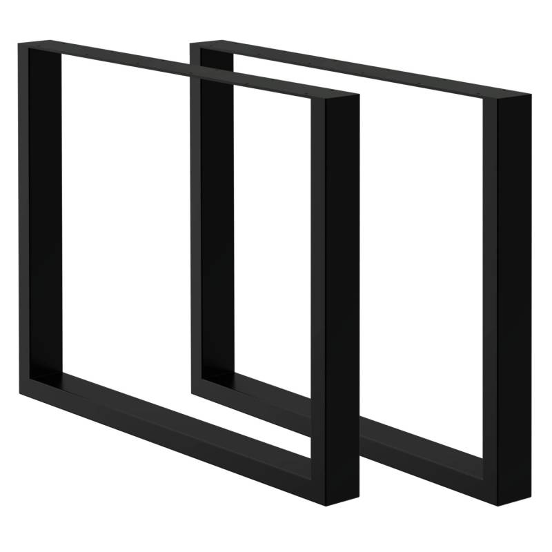 ECD Germany 2x Tischbeine aus Vierkantprofilen 80 x 72 cm Schwarz aus Stahl ECD Germany 2x Tischbeine aus Vierkantprofilen 80 x 72 cm Schwarz aus Stahl von ECD Germany