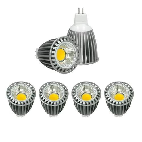 ECD Germany 4er Pack MR16 COB LED Lampe 7,5W, Warmweiß 3000K, 810 Lumen, 12V DC, 90° Abstrahlwinkel, Energiesparlampe ersetzt 60W Halogenlampen, Spot Glühbirne Birne Strahler Leuchtmittel Licht von ECD Germany