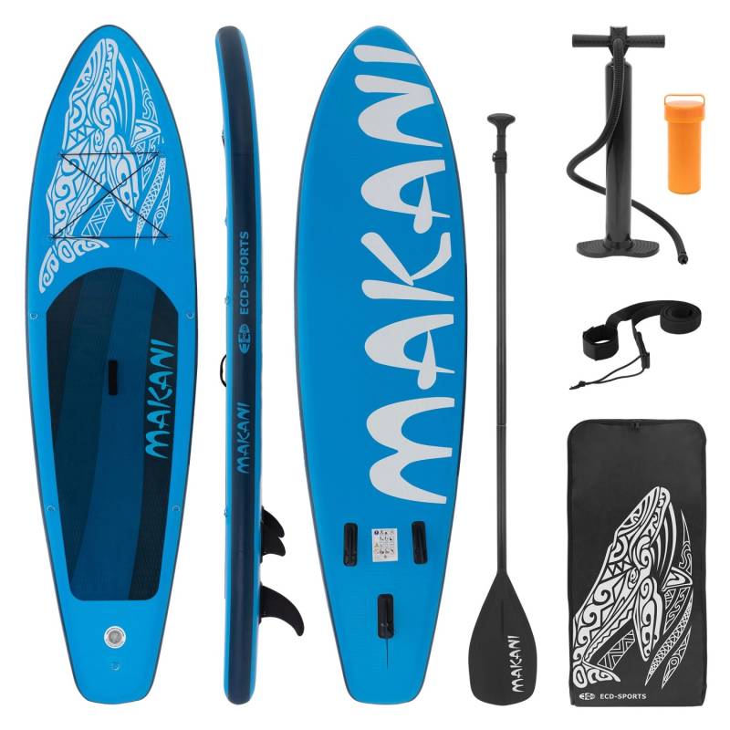 ECD Germany Aufblasbares Stand Up Paddle Board Makani 320 x 82 x 15 cm Blau PVC von ECD Germany