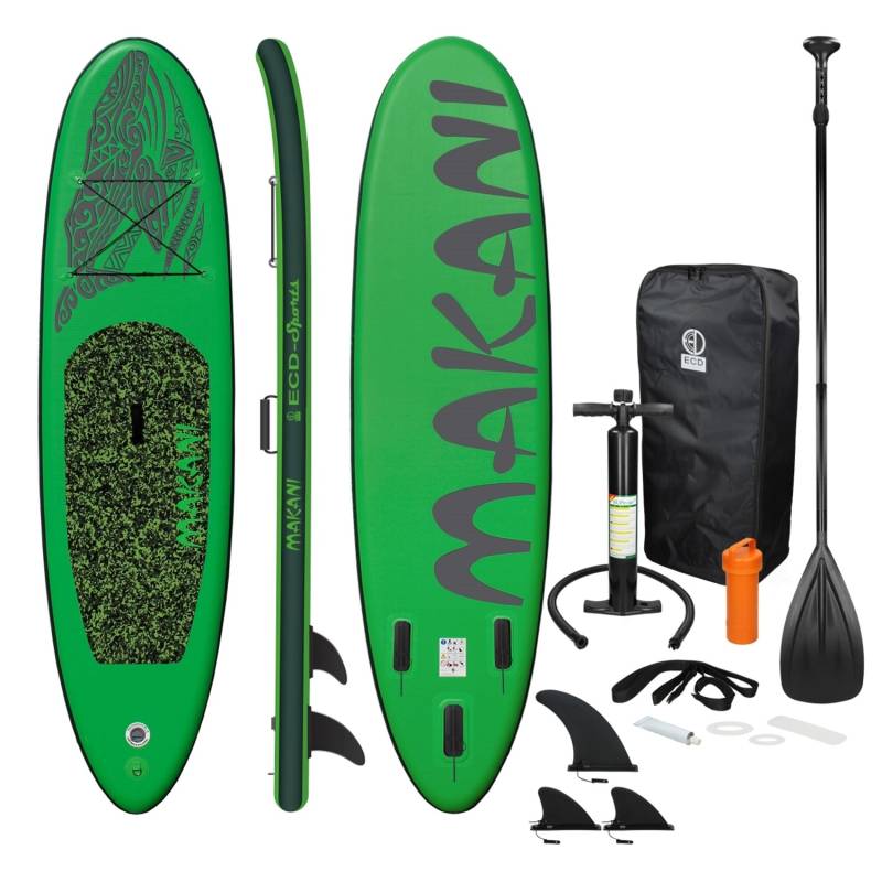 ECD Germany Aufblasbares Stand Up Paddle Board Makani 320 x 82 x 15 cm Grün PVC von ECD Germany