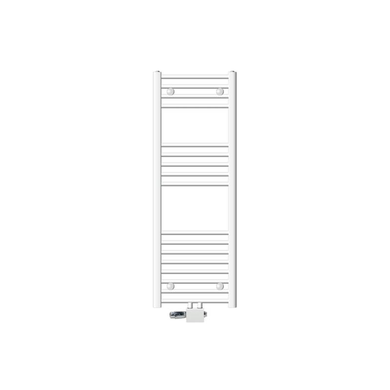 ECD Germany Badheizkörper 400 x 1200 mm Weiß Gerade mit Thermostat Universal Eck von ECD Germany