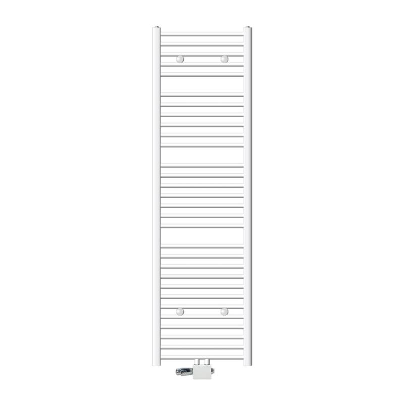 ECD Germany Badheizkörper 500 x 1800 mm Weiß mit Anschlussgarnitur Universal Eck von ECD Germany