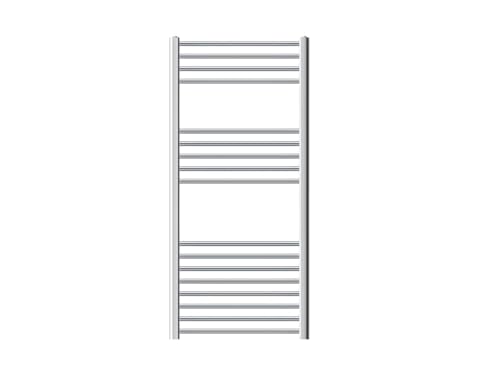 ECD Germany Badheizkörper 600 x 1200 mm - Chrom - gebogen mit Seitenanschluss - Heizkörper Handtuchwärmer Handtuchtrockner Handtuchheizkörper Handtuchheizung Heizung von ECD Germany
