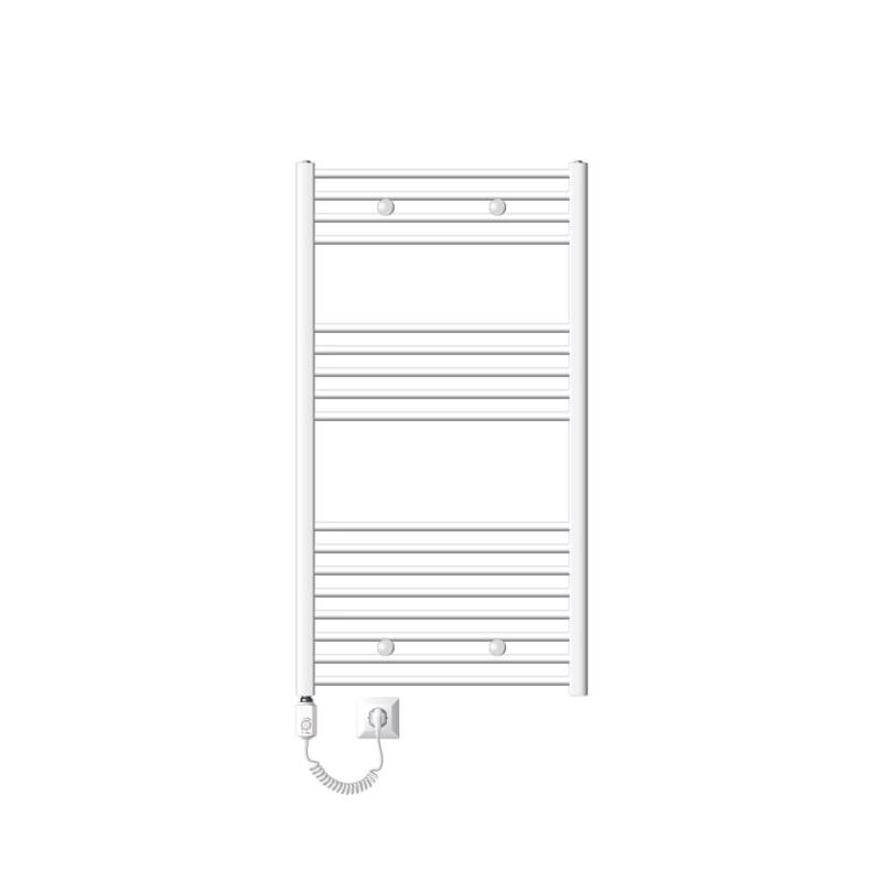 ECD Germany Badheizkörper Elektrisch 750x1200mm Weiß Gerade mit Heizstab 1200W von ECD Germany