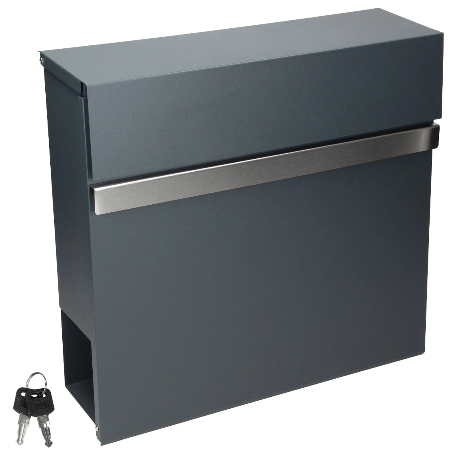 ECD Germany Briefkasten mit Zeitungsfach 37x11x36,5 cm aus Stahl Anthrazit-Grau ECD Germany Briefkasten mit Zeitungsfach 37x11x36,5 cm aus Stahl Anthrazit-Grau von ECD Germany