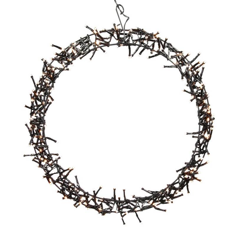 ECD Germany Dekokranz Wandkranz Hängekranz Weihnachts Kranz Lichterkranz Dekorationskranz, Türkranz Ø38cm 300 LEDs Warmweiß Indoor/Outdoor IP44 wetterfest von ECD Germany