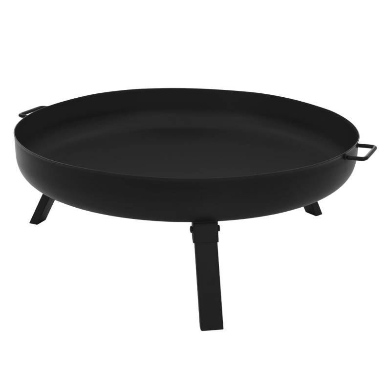 ECD Germany Feuerschale 70x27 cm mit 3 Klappbaren Füßen für den Garten aus Stahl von ECD Germany