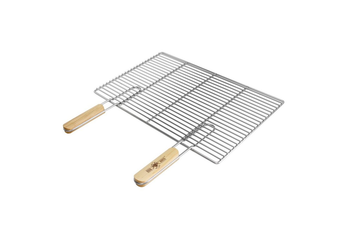 ECD Germany Grillrost Grill aus Edelstahl mit abnehmbaren Griffen robust & rostfrei, Grillplatte 44,5 cm Rund mit Handgriffen witterungsbeständig von ECD Germany