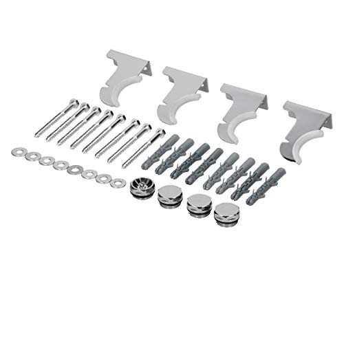 ECD Germany Halterung für Badheizkörper - Chrom - Montagematerial Befestigung Satz Montage Set Aufhängung Halter für Heizkörper Designheizkörper ECD Germany Halterung für Badheizkörper - Chrom - Montagematerial Befestigung Satz Montage Set Aufhängung Halter für Heizkörper Designheizkörper von ECD Germany